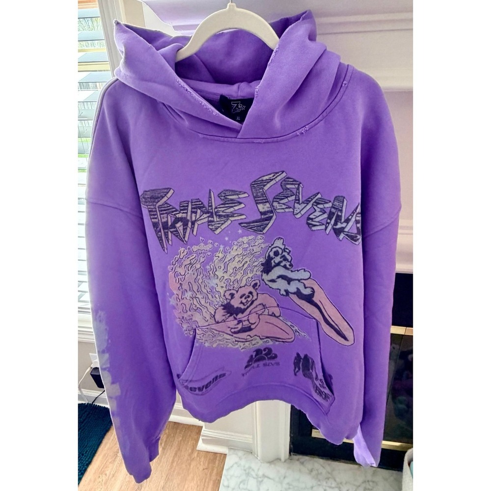 Triple Sevens Surf Hoodie Purple Size XL NWT